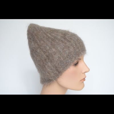 Шапка мохеровая вязаная темно-бежевая Vizio Италия 9020 CYO