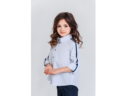 Д 5135 Блузка длинный рукав, тесьма по рукаву р.122-170