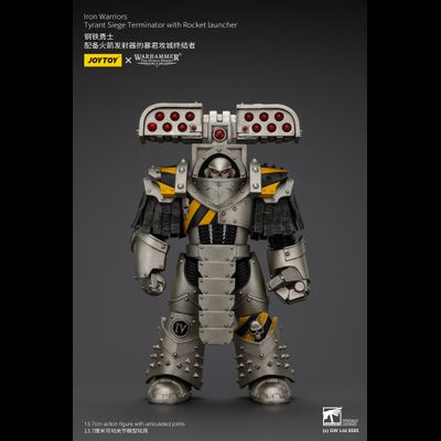 Осадный терминатор-титан Железных Воинов (Warhammer Horus Heresy) - КОЛЛЕКЦИОННАЯ ФИГУРКА 1/18 Iron Warriors Tyrant Siege Terminator with Rocket Launcher (JT01475) - JOYTOY