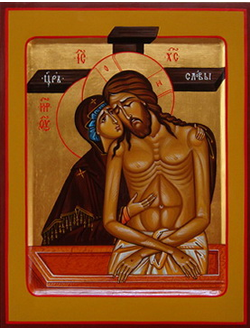 Не рыдай мене мати. Рукописная икона Спасителя.