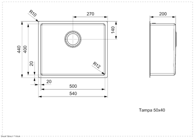 Мойка Reginox Tampa 50x40 PVD Gold