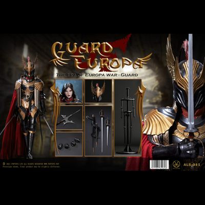 Рыцарь-стражница в черной броне  - Коллекционная ФИГУРКА 1/6 Eagle Knight Guard Black armor Version (ALS011) - POPTOYS