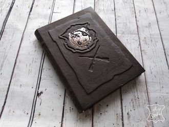 ежедневник ручной работы, подарок руководителю, подарок охотнику, ежедневник на заказ, блокнот спб