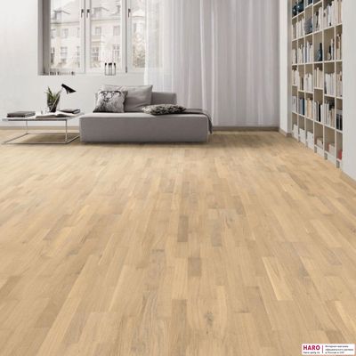 Паркетная доска Haro Дуб Песочно-Белый 538923 3-пол масло-лак