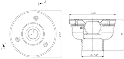 Форсунка универсальная стеновая Аквасектор Универсал 1 1/2"