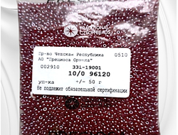 Гранатовый непрозрачный бисер