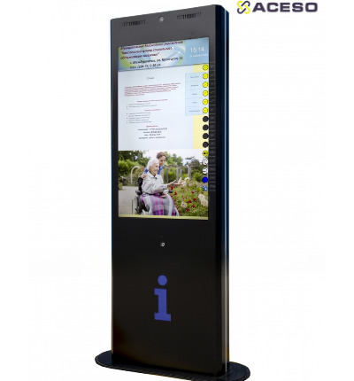 Терминал информационный «Tactile-VERT-1(43)V», тактильно-сенсорный, со стандартным ПО, с интегрирова