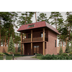 Двухэтажный дом с одной спальней 55м² (S22)