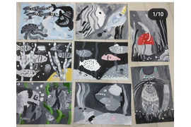 Тема: "Ахроматические цвета" Живопись