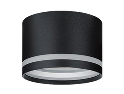 Ecola GX70 H8 св-к накладной СПОТ без обода с полосой Черный матовый 115x70 SB70H8ECB