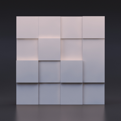 Гипсовая 3d панель "Квадрат разноуровневый"