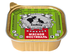 КОРМ ДЛЯ КОШЕК ZOORING: ПАШТЕТ МЯСНОЙ ФЕСТИВАЛЬ 100 гр