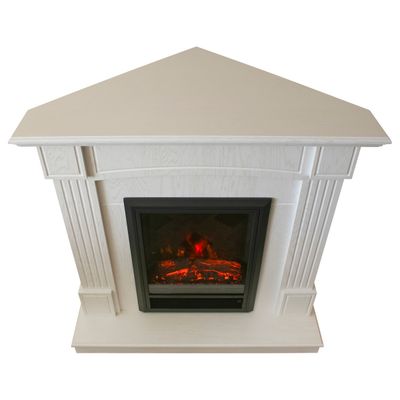 Угловой электрокамин Andrea WT с очагом Eugene