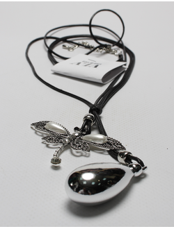 Подвеска "Стрекоза капля" серебро