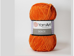 Пряжа для вязания Dolce YarnArt. 100% микрополиэстер. в 100 г, 120 м цвет Оранжевый