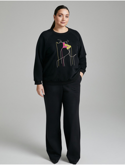 Джинсы брюки больших размеров для полных женщин