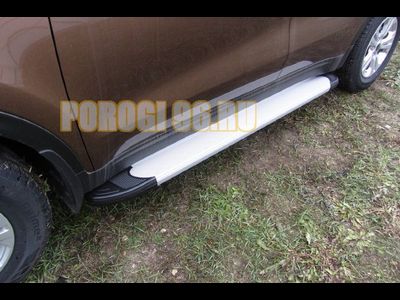 Пороги на Kia Sportage (2018-2021) Optima Silver