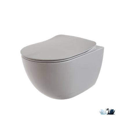 Унитаз CREAVIT FREE Set Cool Grey Mat c инсталляцией - комплект с сиденьем микролифт, клавишей Terra Cool Grey (FE322-11CG00E-0000+GR5003.01+GP9002.06 + KC0903.01.1800E)