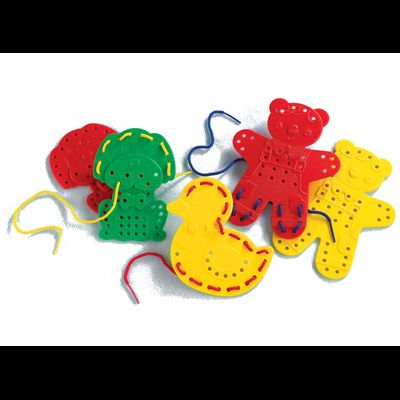 Шнуровки "Веселые животные". Набор