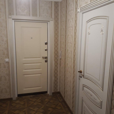 СОНАТА ГРЕЙС В2. БЕЛАЯ ЭМАЛЬ/ ПАТИНА БЕЛОЕ ЗОЛОТО. ПОЛОТНО  ГЛУХОЕ