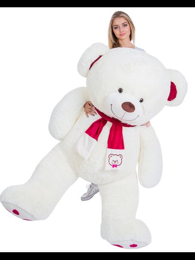 Большой плюшевый медведь 200 см бежевый Кельвин