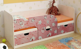 Детская кровать "Минима Pink" МДФ