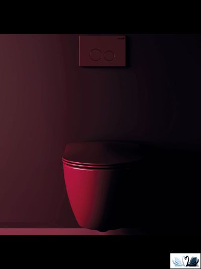 Унитаз CREAVIT FREE Set Berry Mat c инсталляцией - комплект с сиденьем микролифт, клавишей Terra Berry (FE322-11BR00E-0000+GR5003.01+GP9002.08 + KC0903.01.1900E)