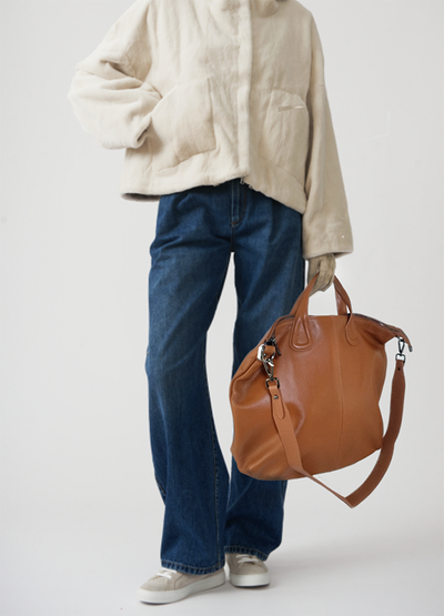 (АРТИКУЛ: 8866) СУМКА ЖЕНСКАЯ, БОЛЬШАЯ, НАТУРАЛЬНАЯ КОЖА, РЫЖАЯ, С ШИРОКИМ ПЛЕЧЕВЫМ РЕМНЕМ