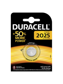 Батарейка DURACELL, CR2025, Lithium, 1 шт., в блистере, 3 В, 81575096