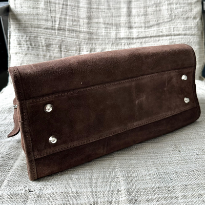 Женская сумочка из натуральной замши, коричневого цвета, Italy. Арт. 023222