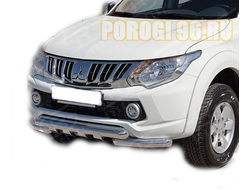 Защита переднего бампера G d76 для Mitsubishi L200 (2015-2019)