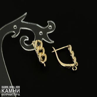 Швензы ЦЕПЬ 4,8х17,5 мм ЛЮКС английская застежка, покрытие в ассортименте, цена за пару