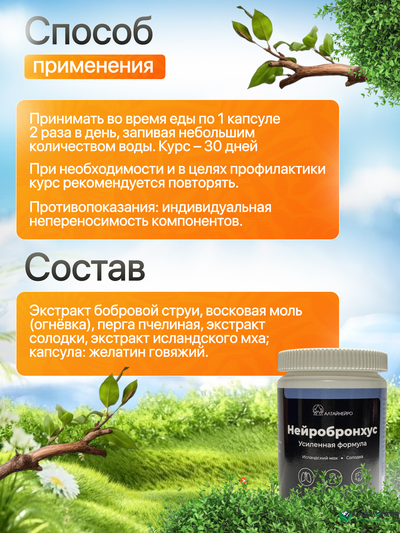 Нейробронхус с исландским мхом и восковой молью