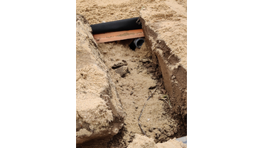 Водная труба в сеть из дренажных элементов