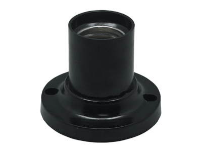 Патрон Ecola накладной прямой E27 Черный  AB7STBEAY