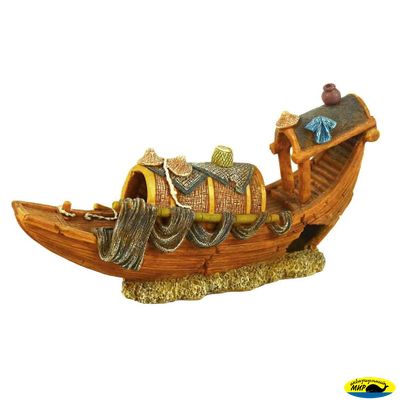 PR- WS056 Рыбацкая лодка затонувшая 19*5,6*9,7 см