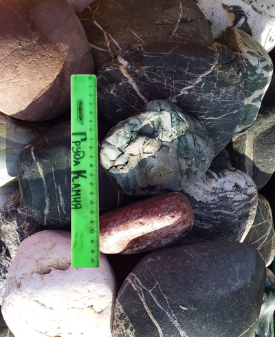 Валун цветной ландшафтный, фракция 100-150 мм