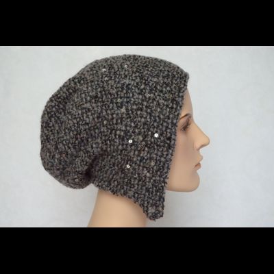 Серая женская шапка ушанка с помпонами Vizio 6444 Италия