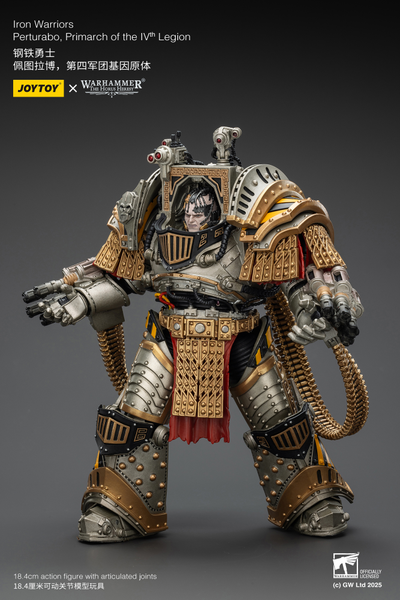 Пертурабо, примарх Железных Воинов (Warhammer Horus Heresy) - КОЛЛЕКЦИОННАЯ ФИГУРКА 1/18 Iron Warriors Perturabo, Primarch of the IVth Legion (JT01819) - JOYTOY