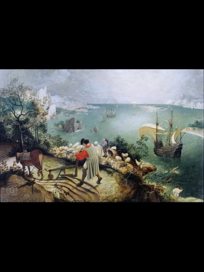 Картина обогреватель, репродукция Питера Брейгеля Падение Икара