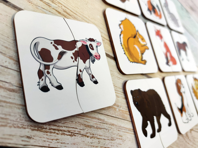 Картинки-половинки ЛАЙТ "Животные"