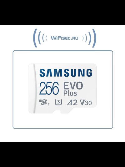 Карта памяти microSDXC UHS-I U3 Samsung EVO PLUS 256 ГБ, 130 МБ/с, Class 10, MB-MC256KA/RU, 1 шт., переходник SD