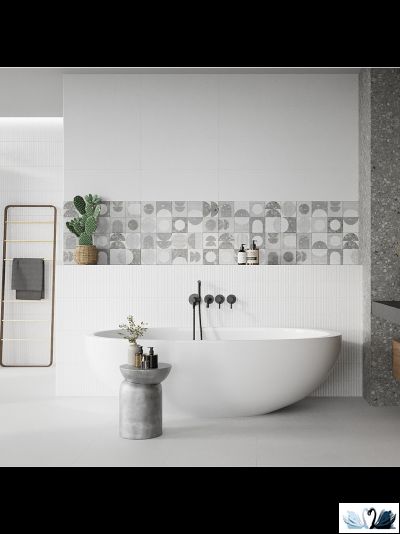 Плитка Gracia Ceramica Lane grey 03 25x60 настенная с рисунком
