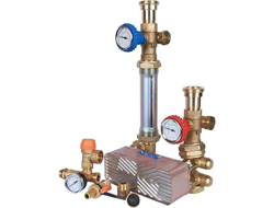 Насосная группа STOUT с теплообменником 28 пластин в теплоизоляции, с циркуляционным насосом 25/60-1