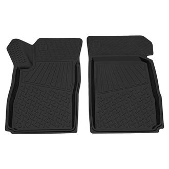 Коврик салонный резиновый (черный) для Chevrolet Cobalt (12-15) (передний ряд сидений) (Борт 4см)