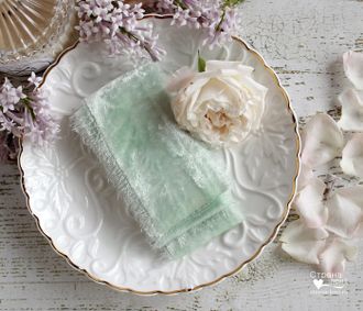 Бархатная лента Mint Shabby Velvet 4 см от производителя "Страна лент"