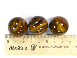 Шар из Тигрового глаза в ассортименте, ЮАР (24-25 мм, 21-24 г) №4014
