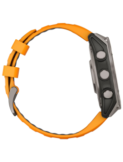 Часы Garmin Fenix 8 —47mm AMOLED Sapphire Titanium Spark Orange / Graphite