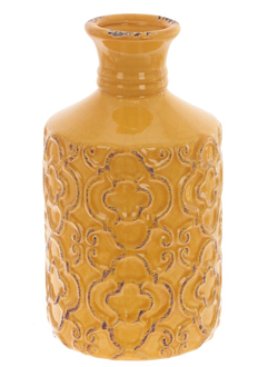 Ваза желтая с восточным орнаментом L13 W13 H23 см