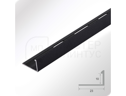 Алюминиевый окантовочный профиль для плитки ПО Г10 Черный муар